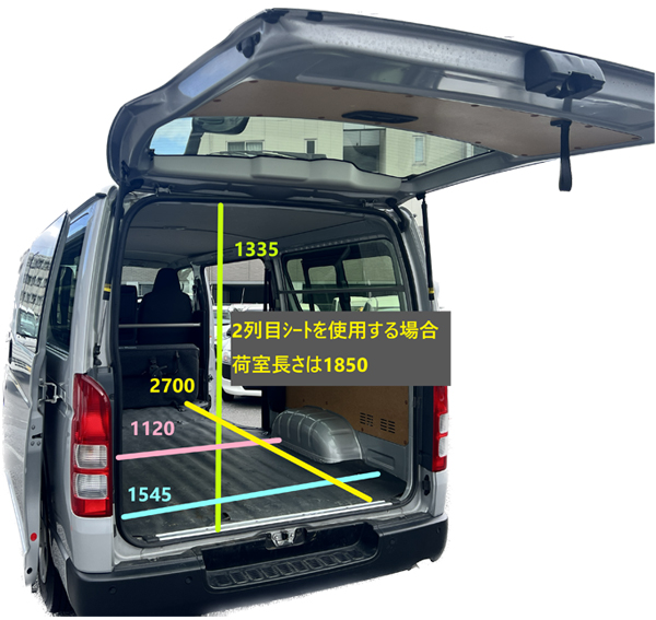 Hiace Van Dimensions (Inside and Out) Tweed Heads