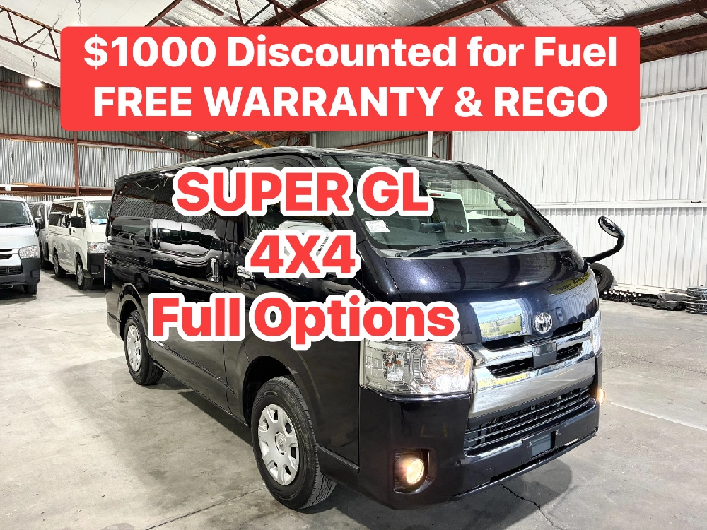 2020 Toyota Hiace **THE BEST TOP SPEC** Dark Prime SUPER GL** =4X4= ** $1000 DISCOUNTED for Fuel **
