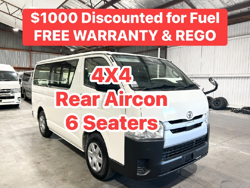 2019 Toyota Hiace =4X4= Rear Aircon = 6/9 Seaters **$1000 DISCOUNTED for Fuel ***