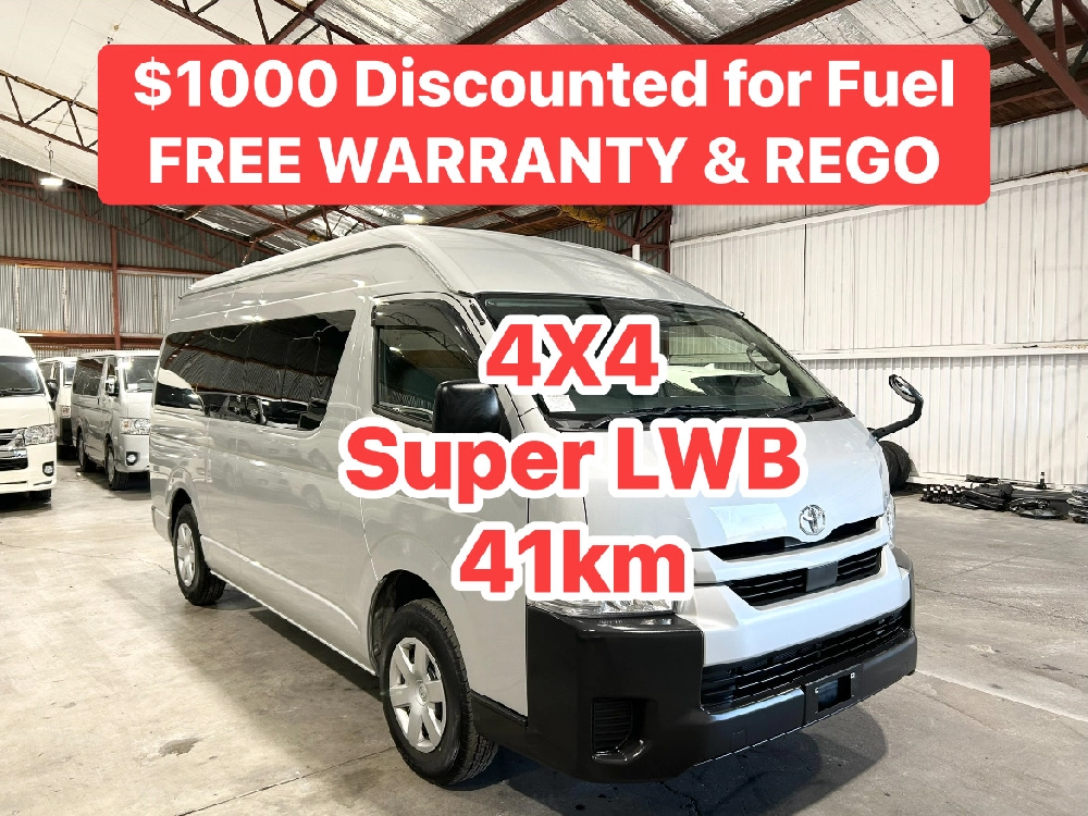 2021 Toyota Hiace 2.8L DIESEL 4x4 = Rare SUPER LWB_ ONLY 41KM ** $1000 DISCOUNTED for Fuel **