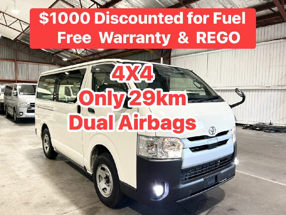 2020 Toyota Hiace =4X4= SUPER LOW 29kms!! DUAL AIRBAGS ** $1000 DISCOUNTED for Fuel **