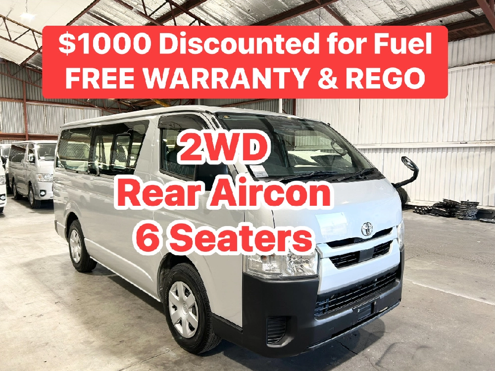 2021 Toyota Hiace Facelift Model =2WD= 6 Seaters_Rear Aircon ** $1000 DISCOUNTED for Fuel***