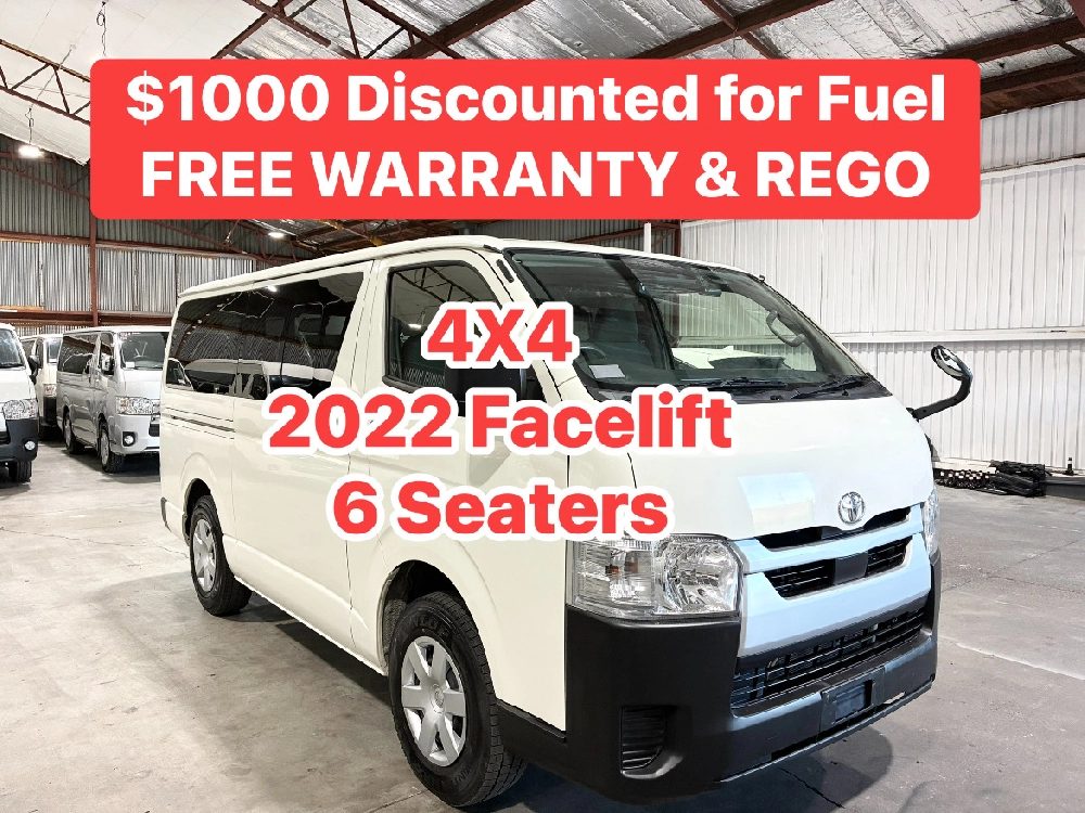 2022 Toyota Hiace Facelift Model =4X4= 6 SEATER ** $1000 DISCOUNTED for Fuel **