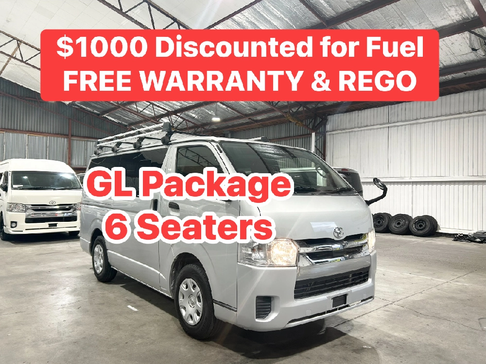2019 Toyota Hiace GL PACKAGE = FREE Toyota RooRack = * $1000 DISCOUNTED for Fuel *